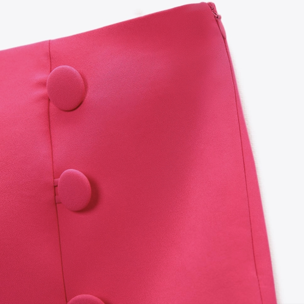 Buttoned Mini Skirt Fuschia Zara - Picture 5 of 8